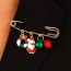 Fashion Christmas 9682 Alloy Oil Dripping Christmas Pin Brooch