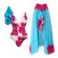 Fashion Suit (umbrella Skirt) Polyester Ruffle Printed One-piece Swimsuit Irregular Beach Skirt Set