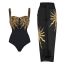Fashion Single Firework One Piece Swimsuit Polyester Printed One-piece Swimsuit