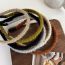 Fashion F Black Wool Knitted Pleated Thin Edge Headband
