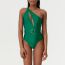 Fashion Single Strap One Piece Swimsuit Polyester Suspender One-piece Swimsuit