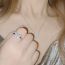 Fashion Ring Copper Diamond Bow Ring