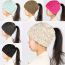 Fashion Beige Acrylic Knitted Hollow Beanie