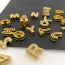 Fashion S Copper Inlaid Zirconium Geometric Three-dimensional 26-letter Mens Necklace