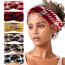 Fashion 6# Coffee Beige Acrylic Printed Bow Headband