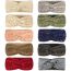 Fashion Leather Powder/color Dot 3 Wool Cross Knitted Headband