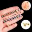 Fashion Silver 8# Metal Diamond-encrusted Geometric Piercing Nails