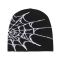 Fashion Spider Web-black Gray Spider Web Jacquard Knitted Beanie