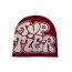 Fashion Red White Letters Letter Jacquard Knitted Beanie