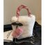 Fashion White Plush Large Capacity Crossbody Bag