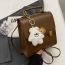 Fashion Brown Without Pendants Pu Flip Backpack