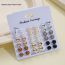 Fashion Color Alloy Geometric Round Pearl Earrings Set