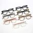 Fashion Transparent Box Pc Square Large Frame Flat Mirror With Rice Nails