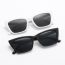 Fashion Black Frame Black Gray Pc Cat Eye Large Frame Sunglasses