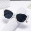 Fashion White Frame Black Gray Pc Cat Eye Large Frame Sunglasses