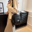 Fashion Grey Pu Soft Leather Large Capacity Backpack