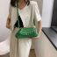 Fashion Khaki Pu Pleated Zipper Crossbody Bag