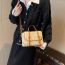 Fashion Large Letters Brown Pu Printed Flap Crossbody Bag