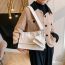 Fashion White Pu Soft Side Flap Crossbody Bag