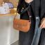 Fashion Khaki Pu Head Pattern Flap Crossbody Bag