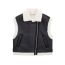 Fashion Black Blended Plush Lapel Vest
