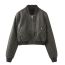 Fashion Coat Faux Leather Stand Collar Zipper Jacket