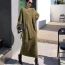 Fashion Army Green Blended Plush Crew Neck Sweater Skirt Suit