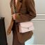 Fashion Beige Gray Pu Flap Crossbody Bag