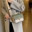 Fashion Grey Pu Contrasting Color Flap Crossbody Bag