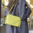 Fashion Dark Green Pu Woven Flap Envelope Crossbody Bag