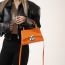 Fashion Orange Pu Headlock Crossbody Bag
