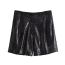 Fashion Black Sequined High-waisted Shorts