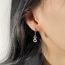Fashion A Platinum Figure 8 Infinity Earring Copper Inlaid Diamond Symbol Earrings (single)