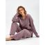 Fashion Off-white Cotton V-neck Knitted Sweater Wide-leg Trousers Suit