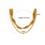 Fashion Secondary Color Titanium Steel Snake Bone Chain Multi-layer Necklace