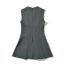 Fashion Grey Cotton Belted Pleated Skirt