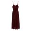 Fashion Red Velvet Strap Knee-length Dress