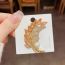 Fashion Pearl Feather Brooch Copper And Diamond Pearl Feather Brooch