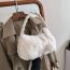 Fashion Khaki Plush Large Capacity Tote Bag