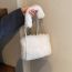 Fashion Grey Plush Pearl Chain Crossbody Bag