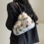Fashion Khaki Plush Large Capacity Crossbody Bag