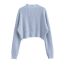 Fashion Blue Distressed Knitted Sweater