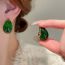 Fashion Green Resin Geometric Drop Earrings