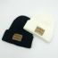 Fashion Beige Acrylic Knitted Patch Beanie