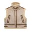 Fashion Dark Brown Blended Lapel Vest Jacket