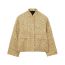 Fashion Golden Woolen Sequined Stand-collar Double-pocket Jacket