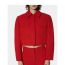Fashion Red Blended Lapel Jacket