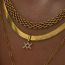 Fashion Libra Titanium Steel Diamond Constellation Snake Bone Chain Necklace