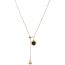 Fashion Gold Titanium Steel Double Sided Round Necklace