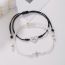Fashion Silver A Pair Of Stainless Steel Ekg Love Bracelets